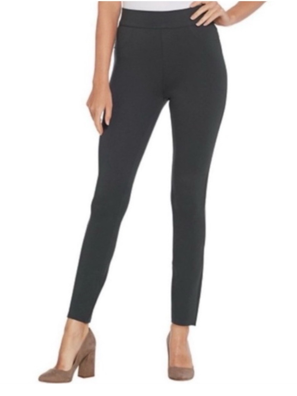 SPANX Black Slim Ponte Ankle Pants